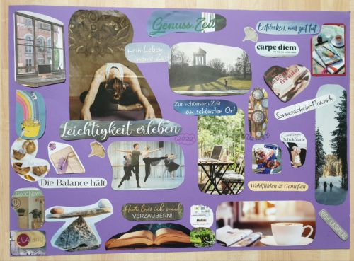 „Leichtigkeit erleben, in Balance bleiben“: Meine Jahreszielcollage für 2022