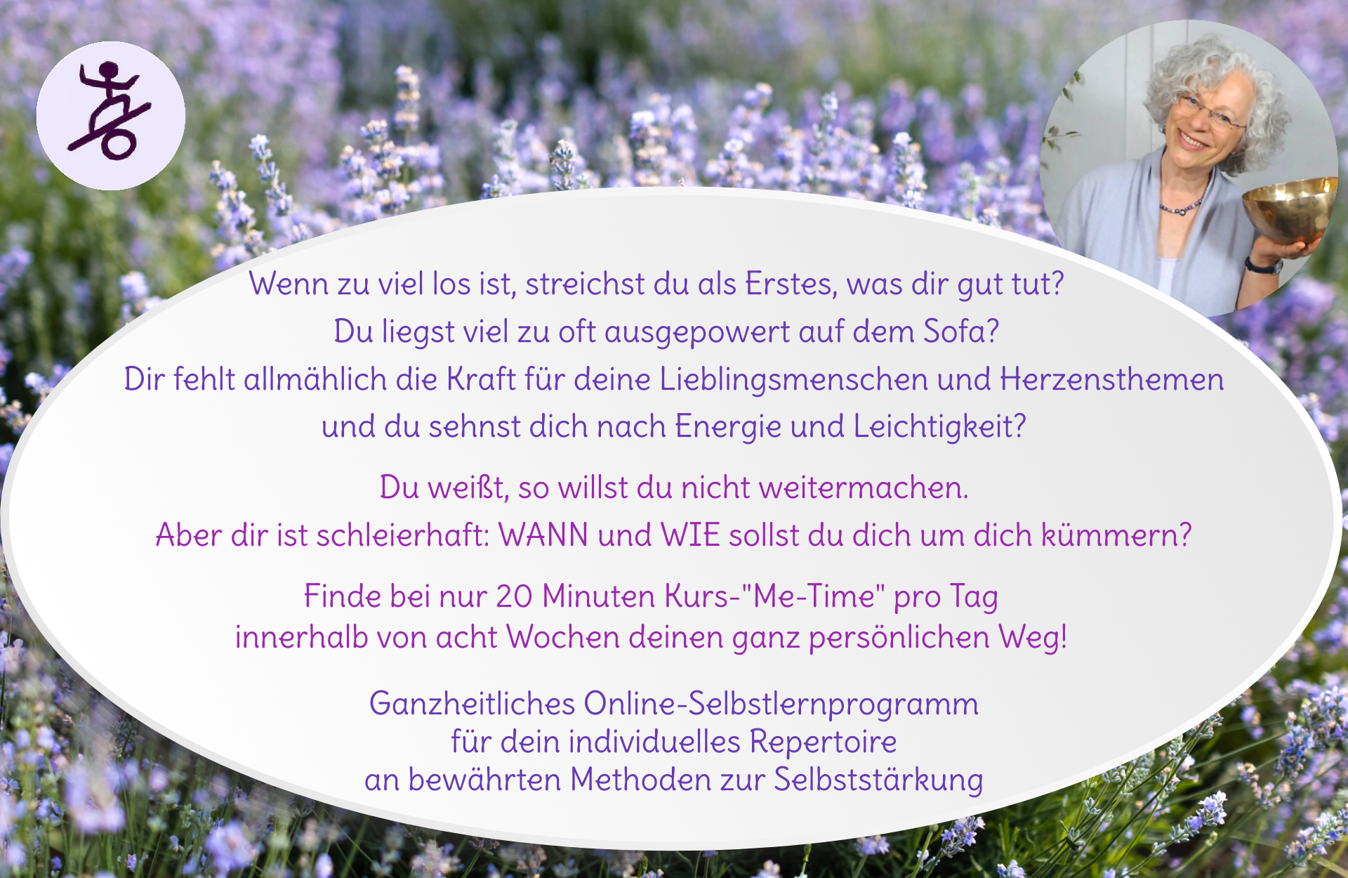 Header Wohlfühlgarten Lavendel Klangschale